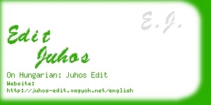 edit juhos business card